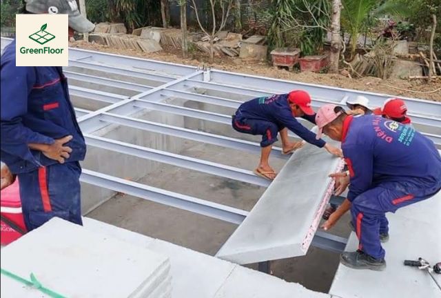 Các bước thi công sàn bê tông nhẹ đúng cách